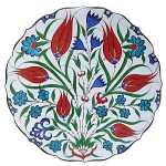 Assiette en céramique d'Iznik